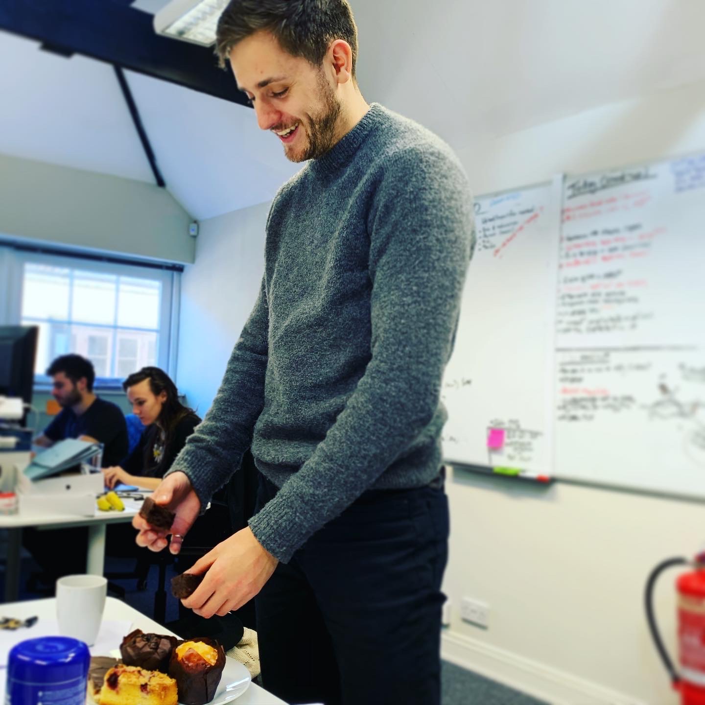 JJ sampling the rewards of a start-up career...