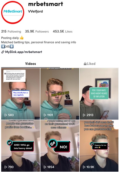 Alex's channel on Tiktok - MrBetSmart