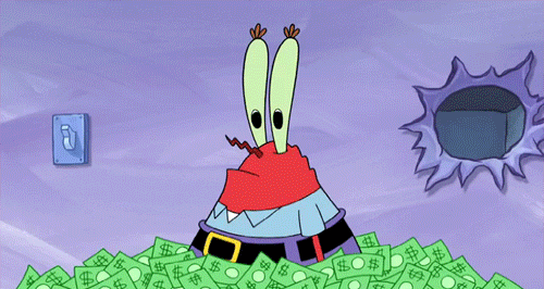 Mr Krabs money gif