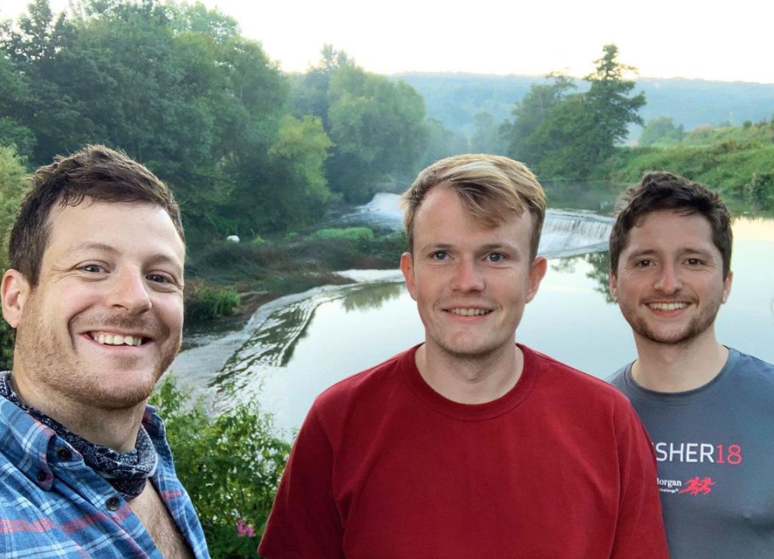 Seccl's Sam, James and Dan enjoying a wild swim.