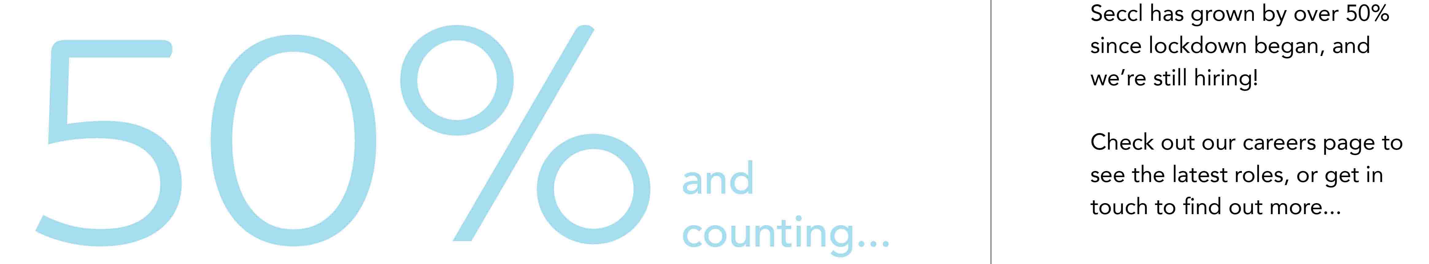 Seccl has grown by over 50% since lockdown began, and we’re still hiring! Check out our careers page to see the latest roles, or get in touch to find out more...