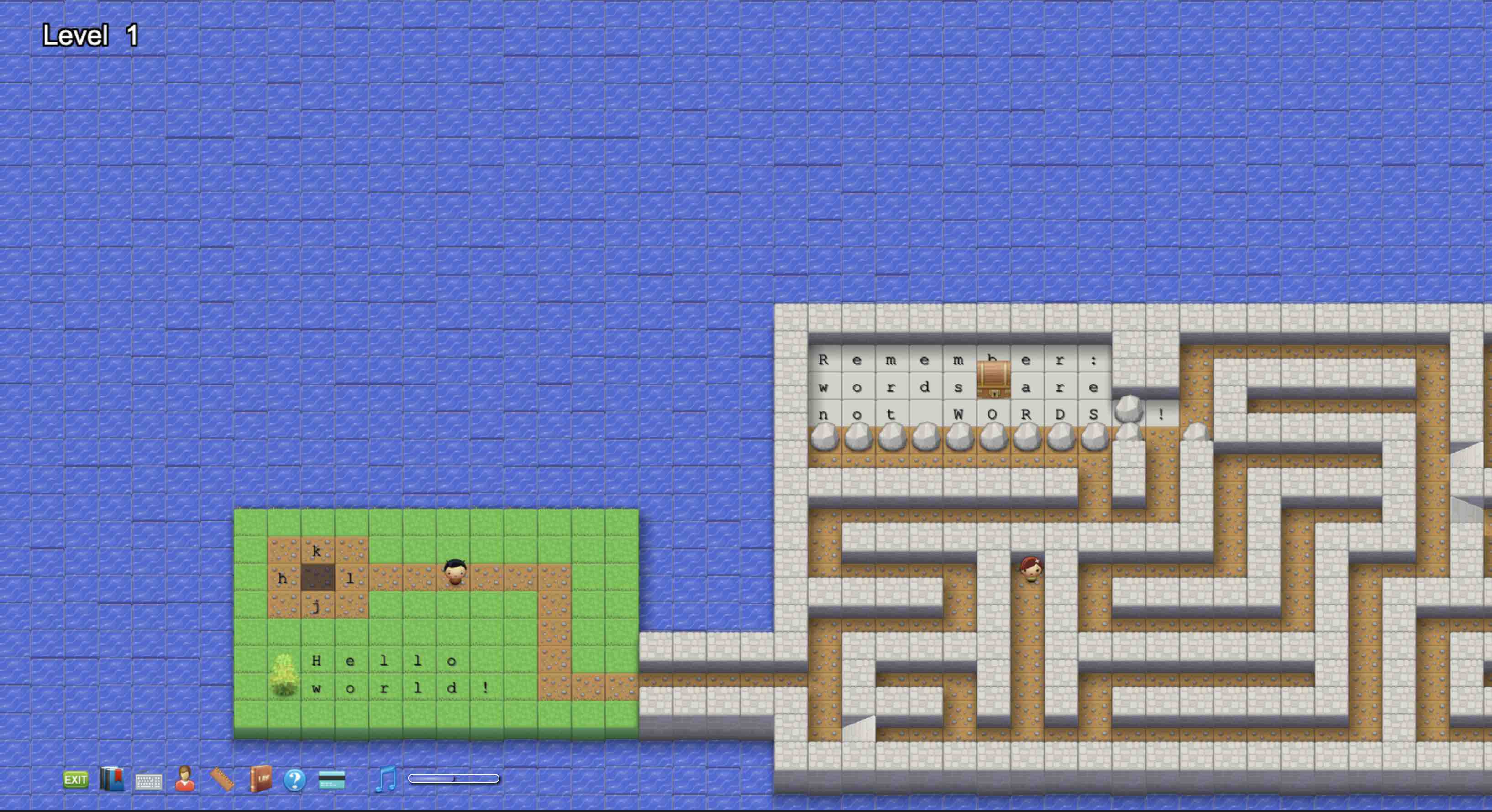 Applying our wafer thin knowledge in the 'Vim Adventures' game...