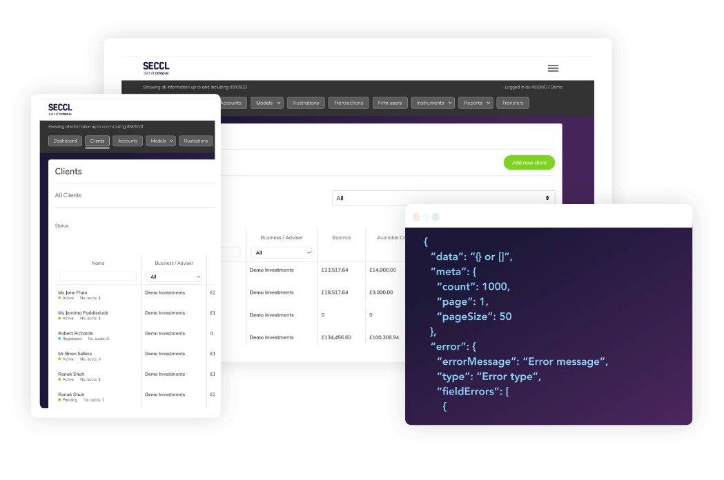 Screenshot of Seccl's platform